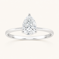 0.50CT Pear Cut Lab Grown Diamond Solitaire Ring