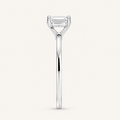 0.50CT Emerald Cut Lab Grown Diamond Solitaire Ring