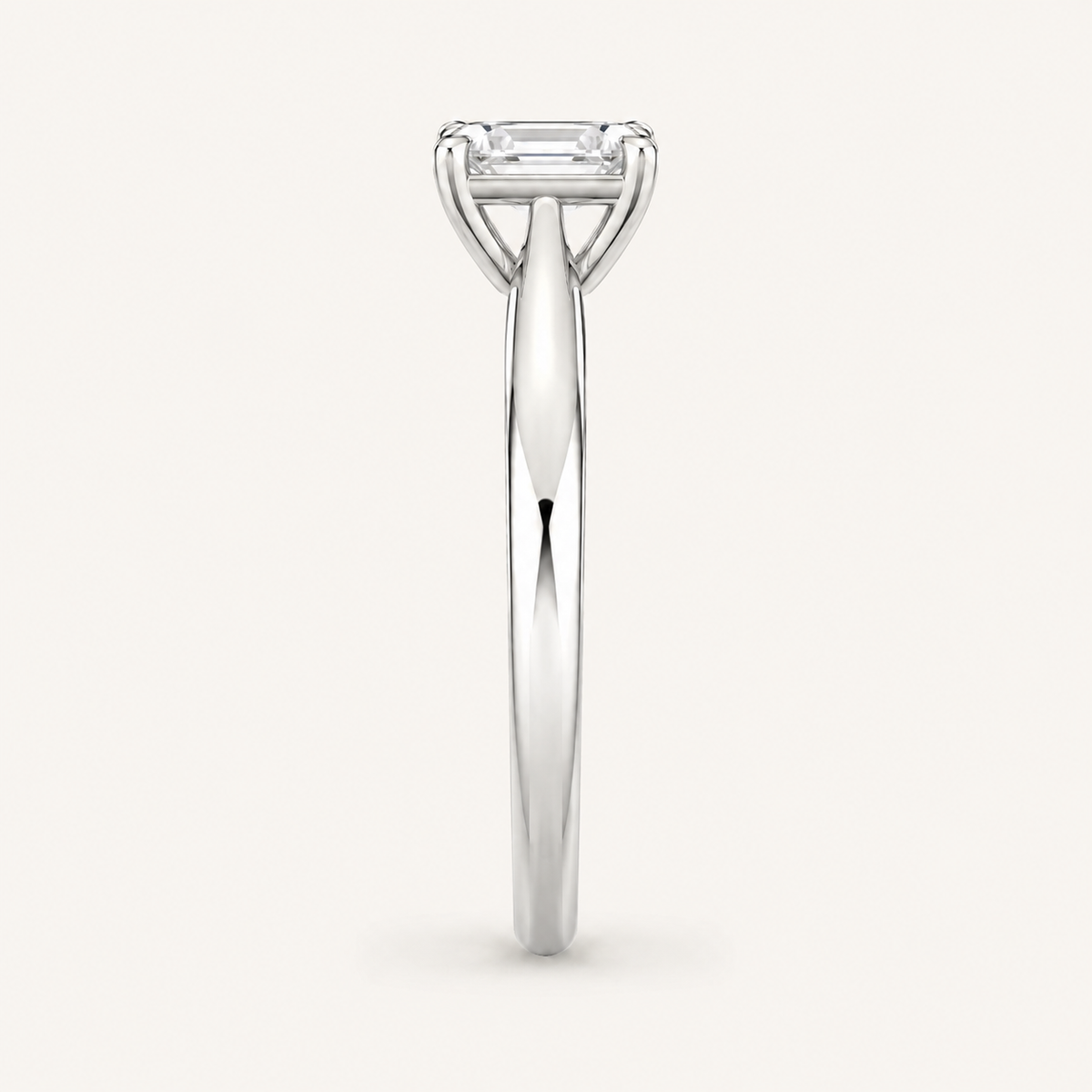 0.50CT Emerald Cut Lab Grown Diamond Solitaire Ring