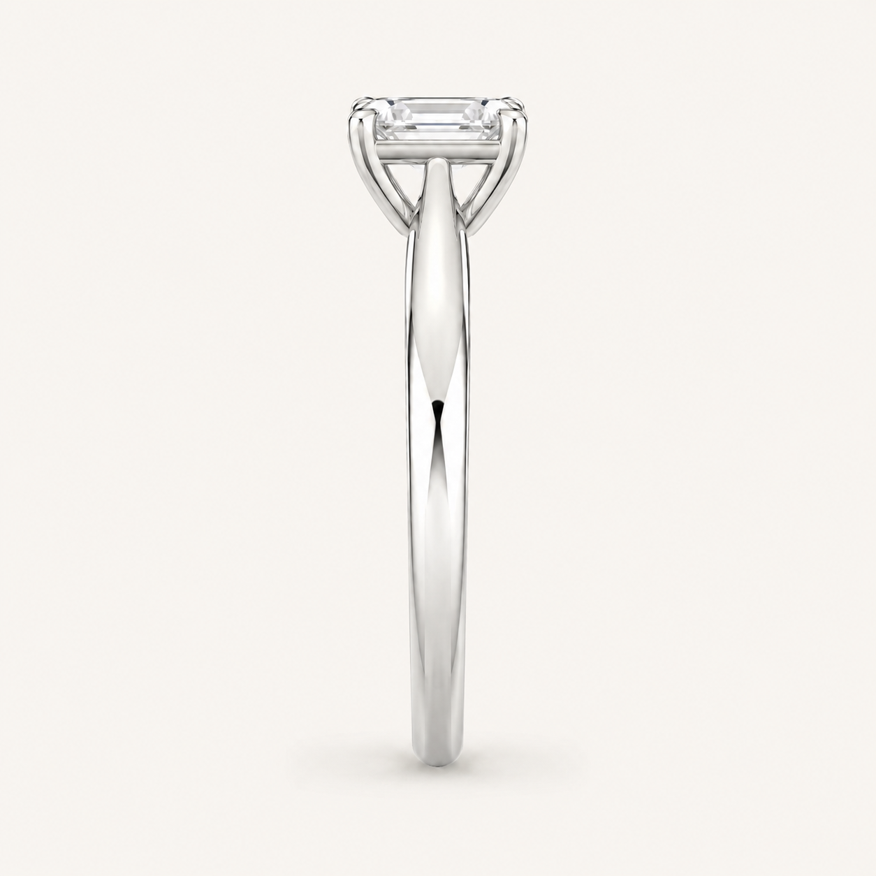 0.50CT Emerald Cut Lab Grown Diamond Solitaire Ring