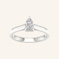 0.50CT Pear Cut Lab Grown Diamond Solitaire Ring