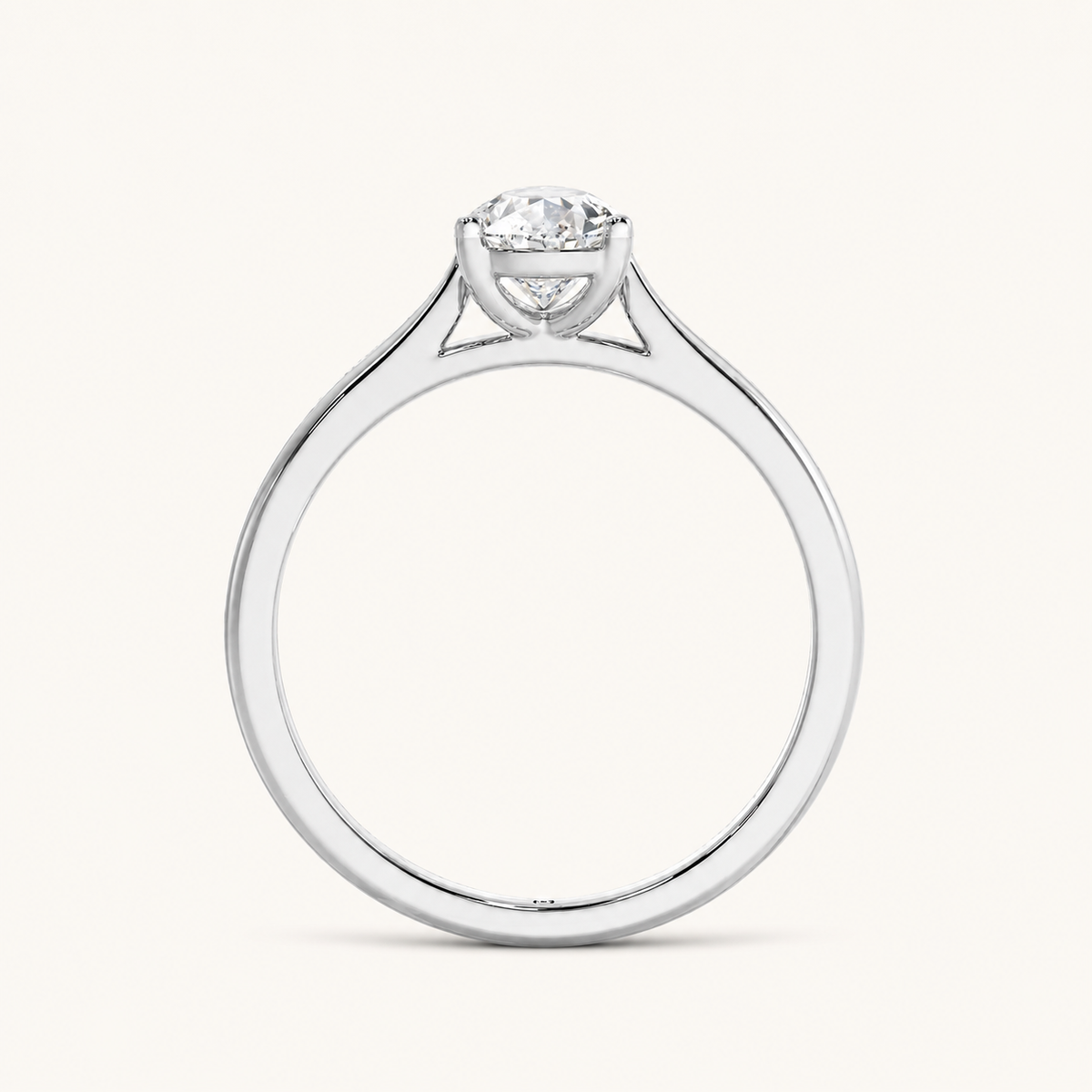0.50CT Pear Cut Lab Grown Diamond Solitaire Ring