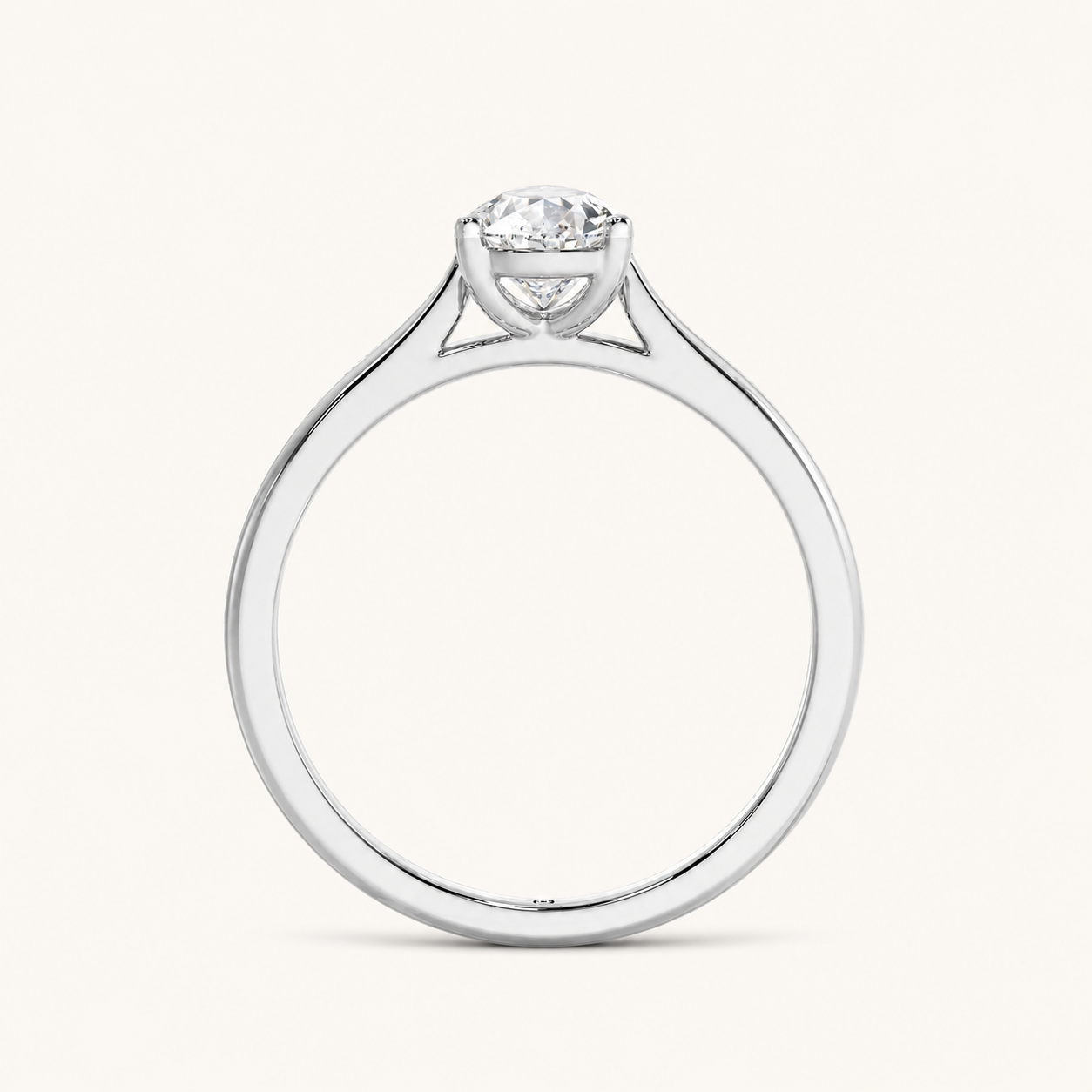 0.50CT Pear Cut Lab Grown Diamond Solitaire Ring