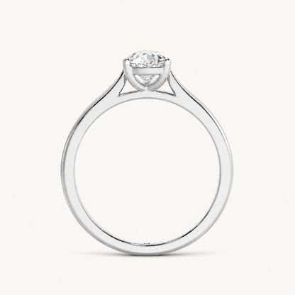 0.50CT Pear Cut Lab Grown Diamond Solitaire Ring