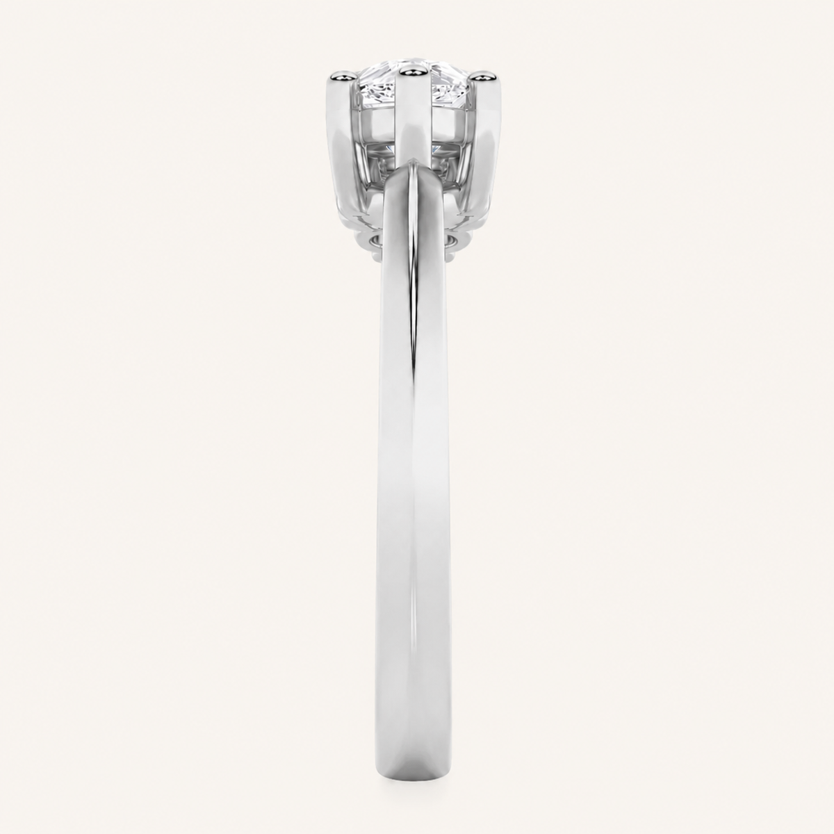 1 CT Pear Cut Lab Grown Diamond East West Fashion Ring