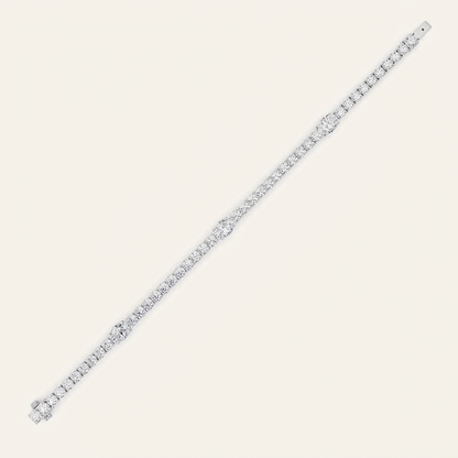 10CT Oval Cut Lab Grown Diamond East West Tennis Bracelet