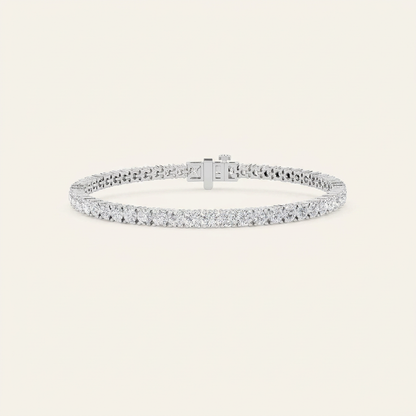 3CT Round Cut Lab Grown Diamond Tennis Bracelet