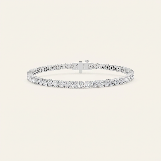 3CT Round Cut Lab Grown Diamond Tennis Bracelet