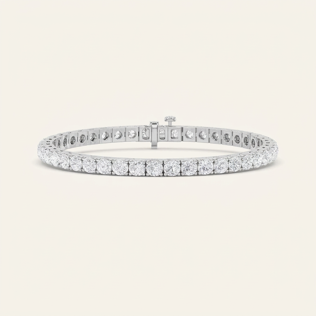 10.25CT Round Cut Lab Grown Diamond Tennis Bracelet