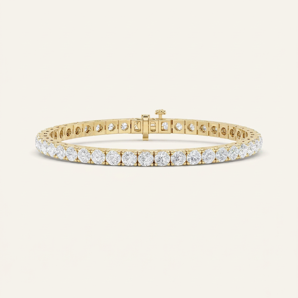9CT Round Cut Lab Grown Diamond Tennis Bracelet