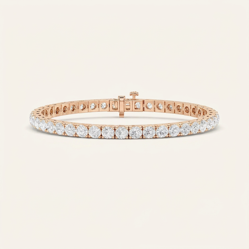 10.25CT Round Cut Lab Grown Diamond Tennis Bracelet