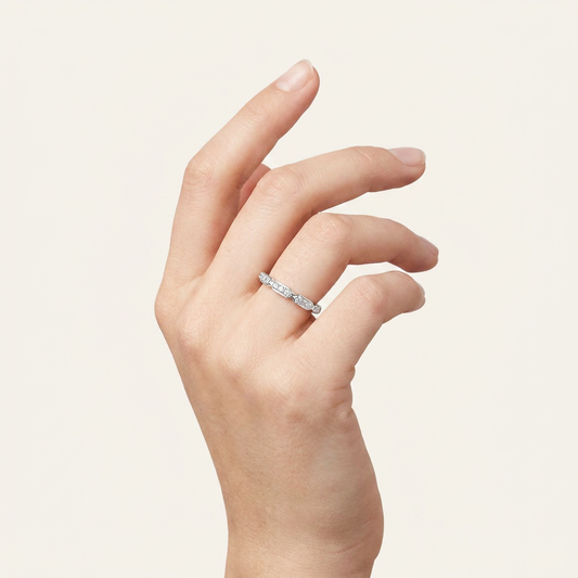 0.25CT Round Cut Certified Lab Grown Diamond Band