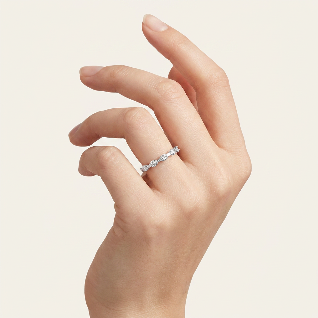 0.25CT Round Certified Lab Grown Diamond Band
