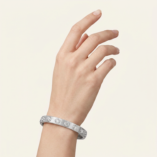 7CT Round Cut Lab Grown Diamond Bangle Bracelet