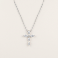 2 Ct Marquise Cut Lab Grown Diamond Cross Pendant