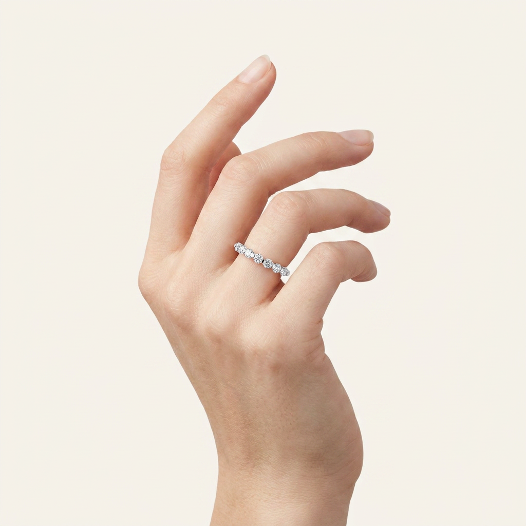 0.24CT Round Certified Lab Grown Diamond Enhancer Band