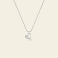 1 Ct Pear Cut Lab Grown Diamond Heart Shaped Dangle Pendant