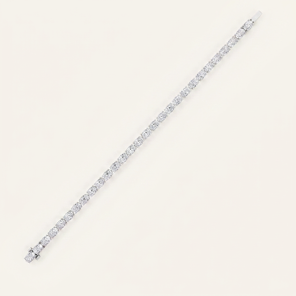 15CT Round Cut Lab Grown Diamond Tennis Bracelet