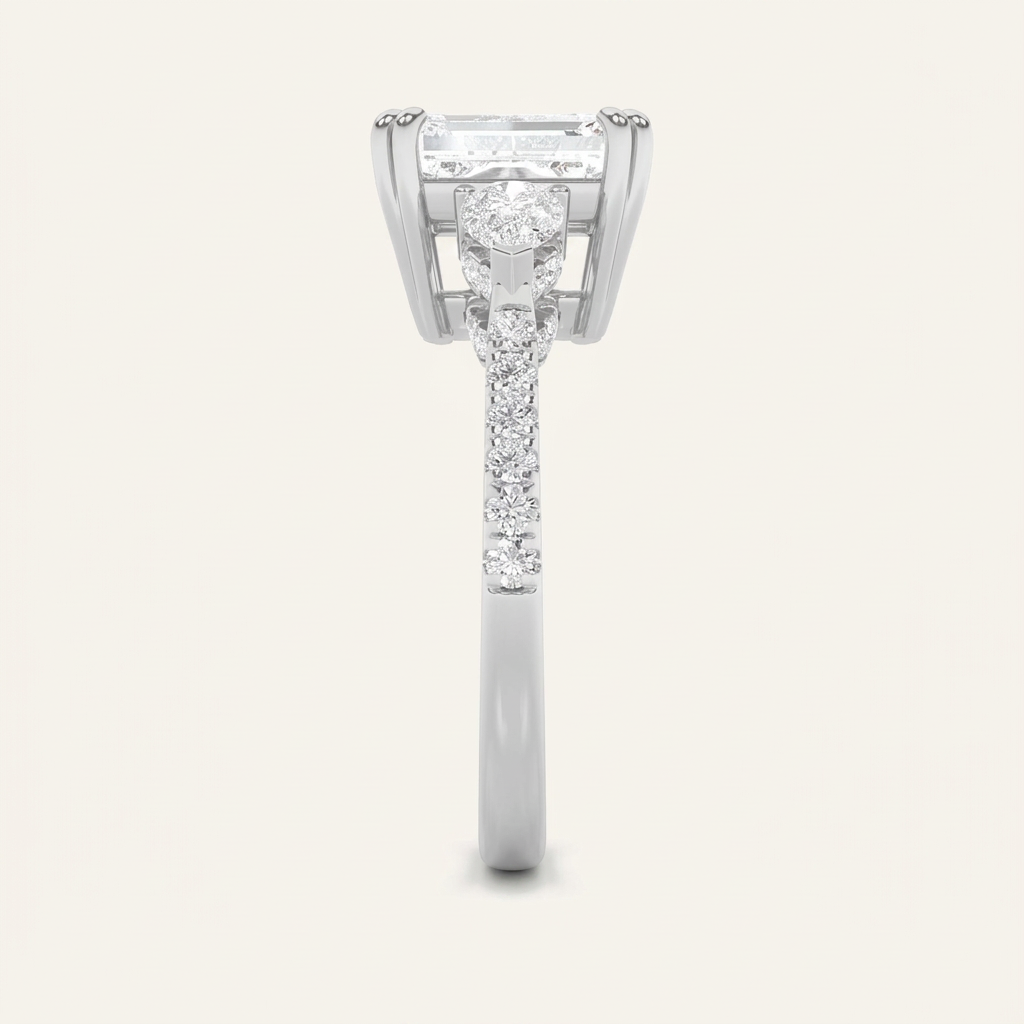 3CT Emerald Cut Diamond Ring