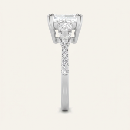 3CT Emerald Cut Diamond Ring