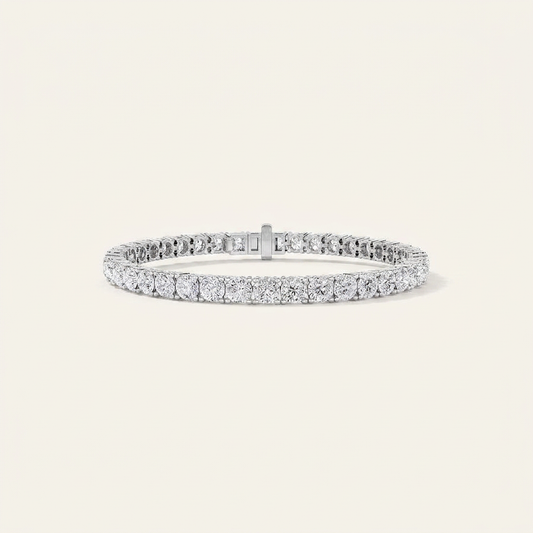 7CT Round Cut Lab Grown Diamond Tennis Bracelet
