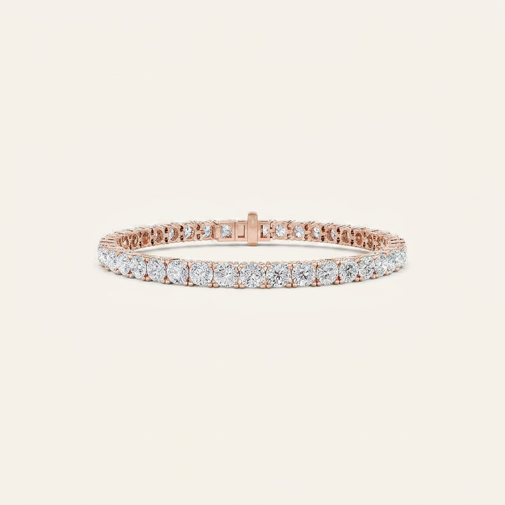 11CT Round Cut Lab Grown Diamond Tennis Bracelet