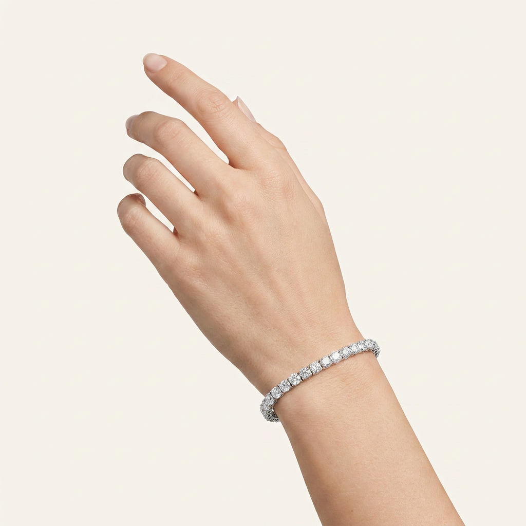 9CT Round Cut Lab Grown Diamond Tennis Bracelet