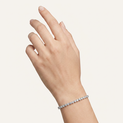 2CT Round Cut Lab Grown Diamond Bolo Bracelet