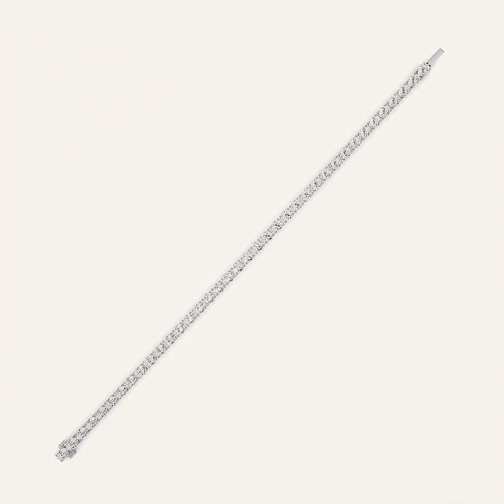 7CT Oval Cut Lab Grown Diamond Tennis Bracelet