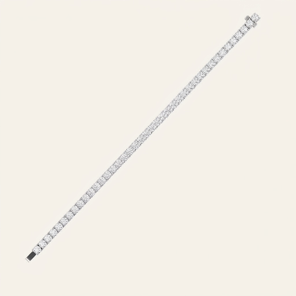 15CT Round Cut Lab Grown Diamond Tennis Bracelet