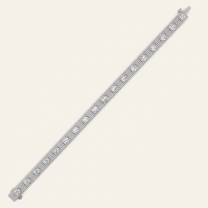 7CT Round Cut Lab Grown Diamond Bangle Bracelet