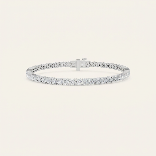 6CT Round Cut Lab Grown Diamond Tennis Bracelet