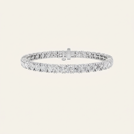 15CT Round Cut Lab Grown Diamond Tennis Bracelet