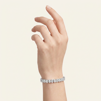 15CT Oval Cut Lab Grown Diamond Tennis Bracelet