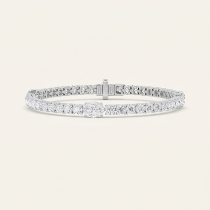 10CT Oval Cut Lab Grown Diamond East West Tennis Bracelet