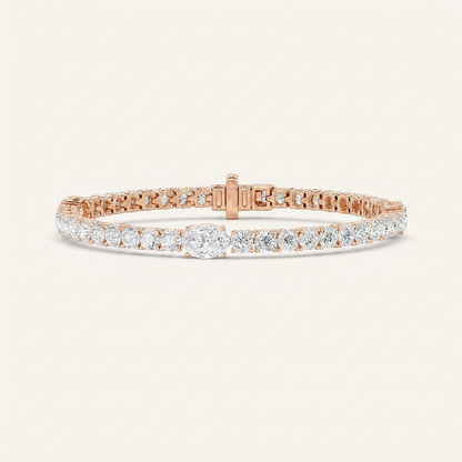 10CT Oval Cut Lab Grown Diamond East West Tennis Bracelet