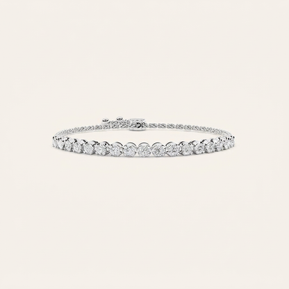 2CT Round Cut Lab Grown Diamond Bolo Bracelet