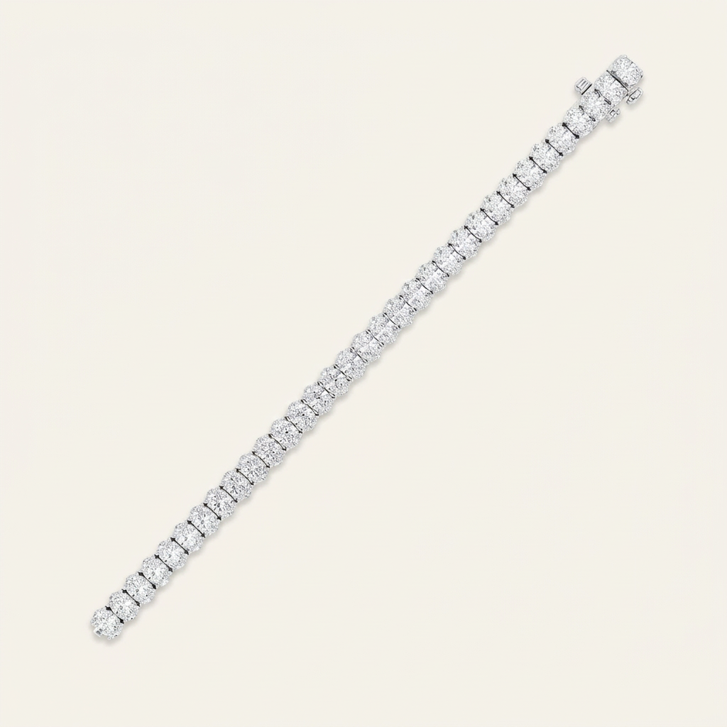 13.5CT Oval Cut Lab Grown Diamond Tennis Bracelet
