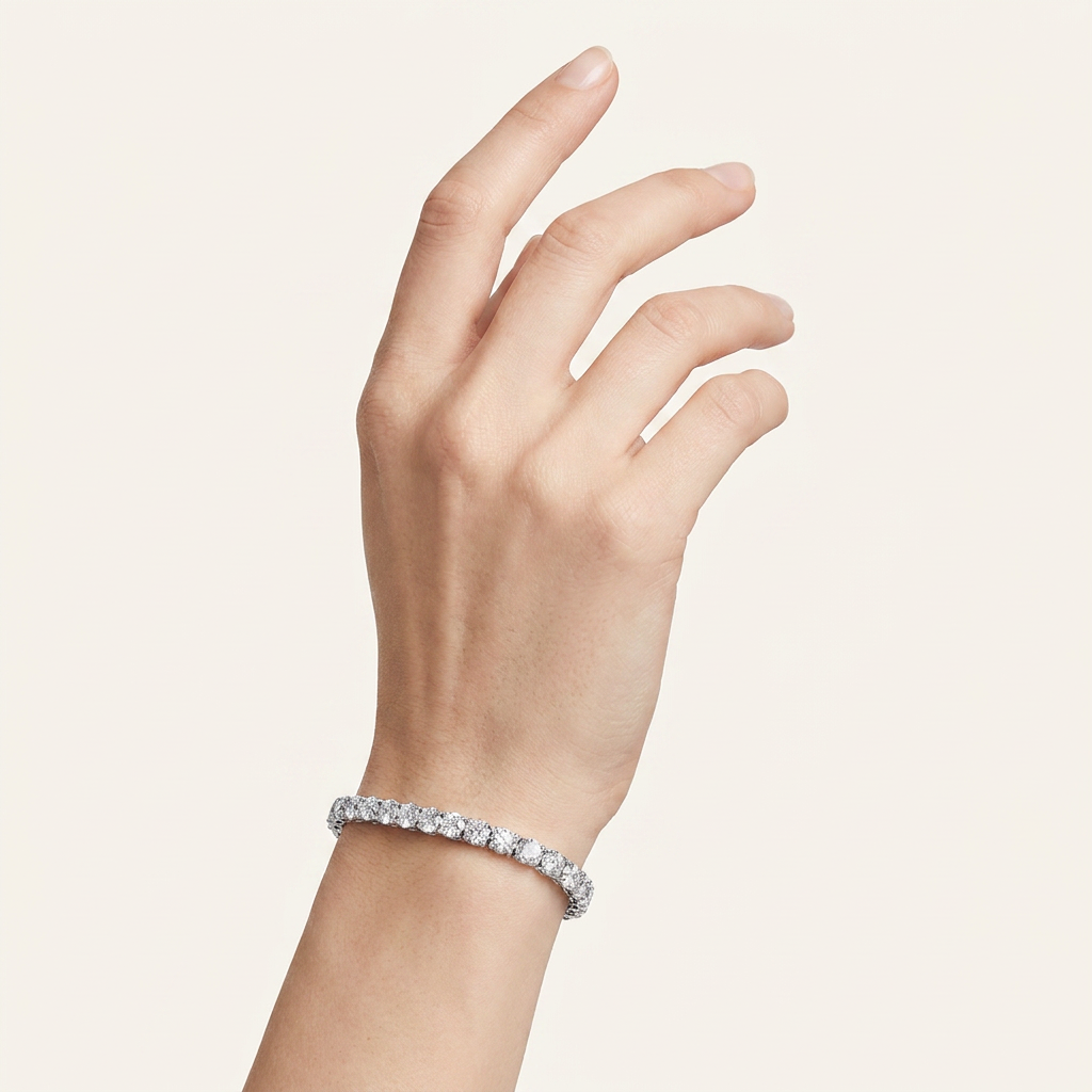 15CT Round Cut Lab Grown Diamond Tennis Bracelet