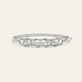 2CT Pear Cut Lab Grown Diamond Bangle Bracelet