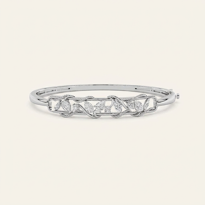 2CT Pear Cut Lab Grown Diamond Bangle Bracelet