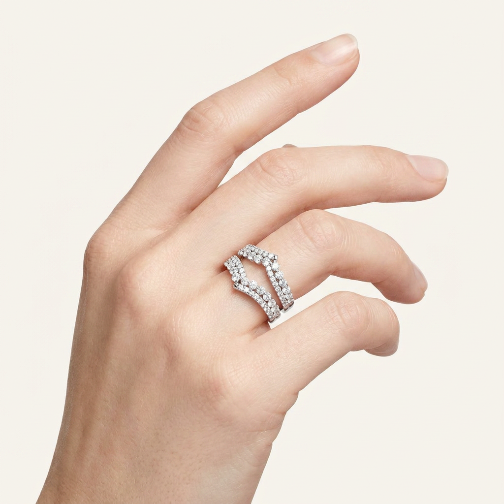 1CT Round Cut Certified Lab Grown Diamond Band