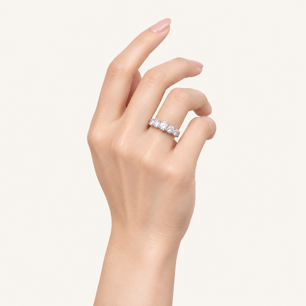 1CT Round Cut Lab Grown Diamond Enhancers Rings