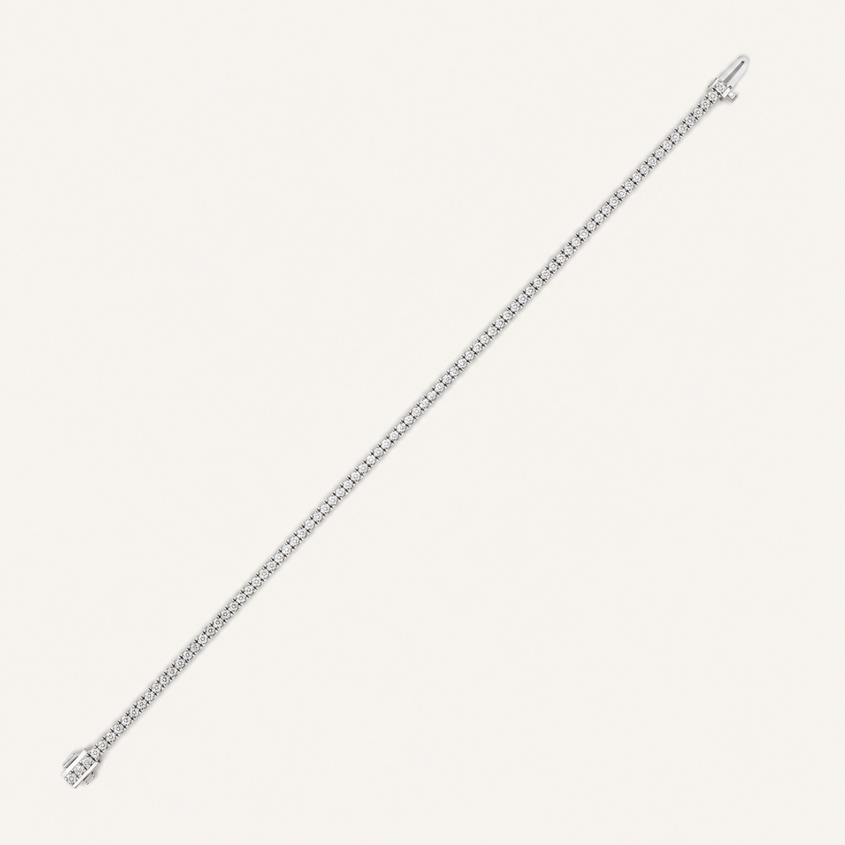 2CT Round Cut Lab Grown Diamond Tennis Braceler