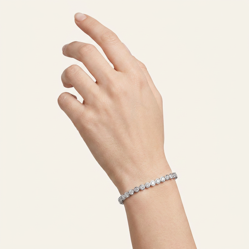 5CT Round Cut Lab Grown Diamond Tennis Bracelet