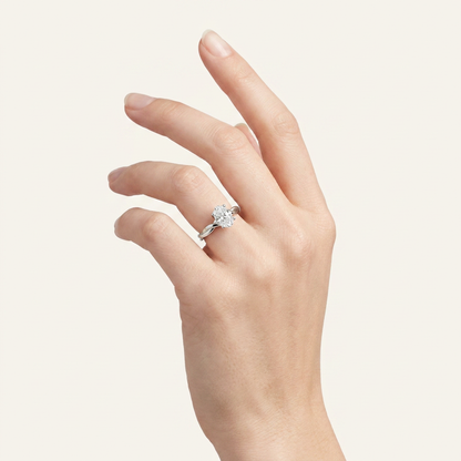 2CT Oval Cut Lab Grown Diamond Solitaire Engagement Ring