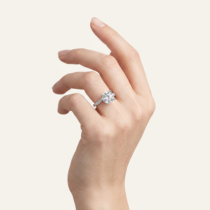 3.75CT Round Cut Diamond Solitaire Ring