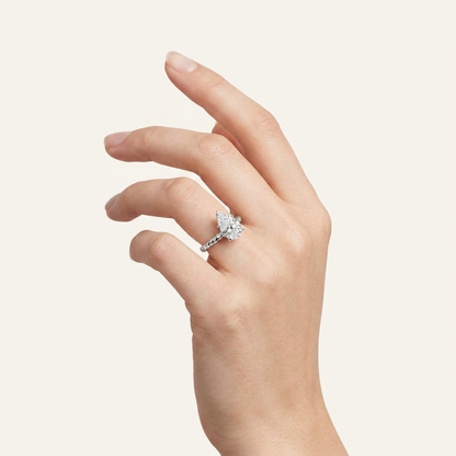 Pear Cut Lab Grown Diamond Ring