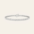 8CT Radiant Cut Lab Grown Diamond East West Bezel Set Tennis Bracelet