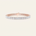 21.5CT Emerald Cut Lab Grown Diamond Tennis Bracelet